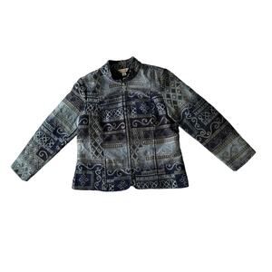 Christopher & Banks Large Blue Large Full Zip Jacket
